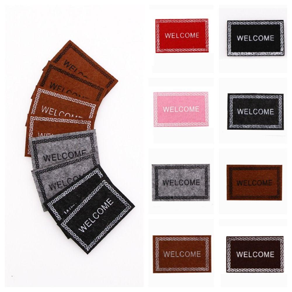 

Pretend Play Welcome Mat Model Doll House Accessories Doll House Miniature Carpet Ob11
