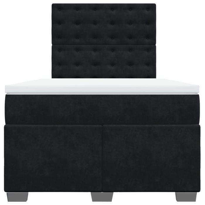 Cadre de lit avec matelas - Maison Exclusive - Noir - 120x200 cm - Tête de lit réglable - Housse lavable