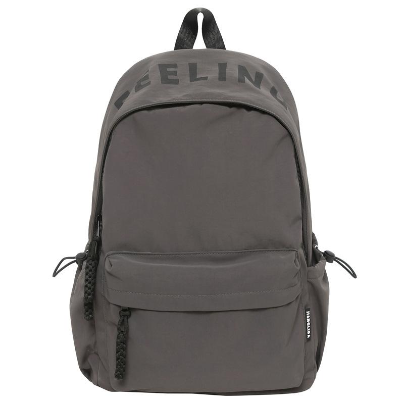 Schoolbag Backpack Men's Japanese Simple Large Capacity New Korean Version Travel Backpack Women's Casual Trend College Student School Bag