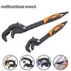 2pcs/set 14-30/30-60mm Multipurpose Hand Tools Universal Key Tube Open End Wrench Set High Carbon Steel Snap Grip Tool Plumber