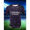 New Men's Football Training Quick Drying Jersey Breathable Round Neck T-shirt Letter Printed Outdoor Top