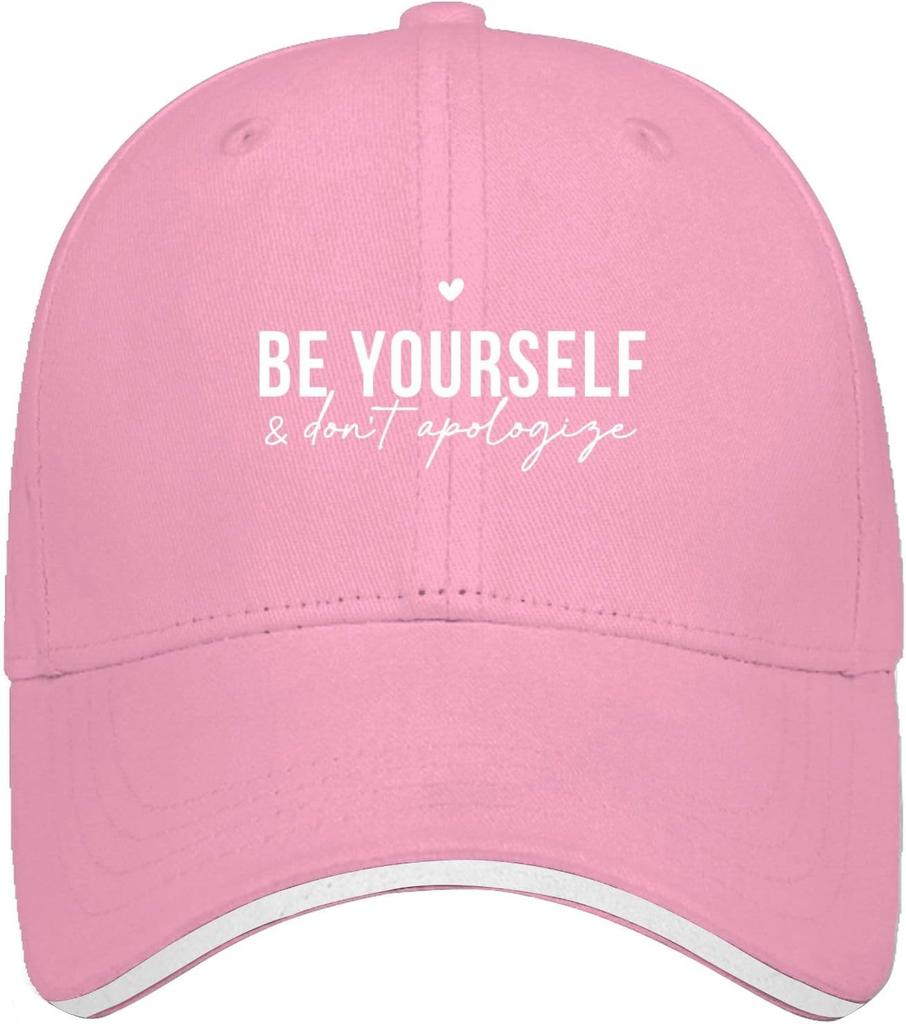 Be Yourself Dont Apologize Adjustable Baseball Cap Polyester Casual Sun Protection Sports Cap