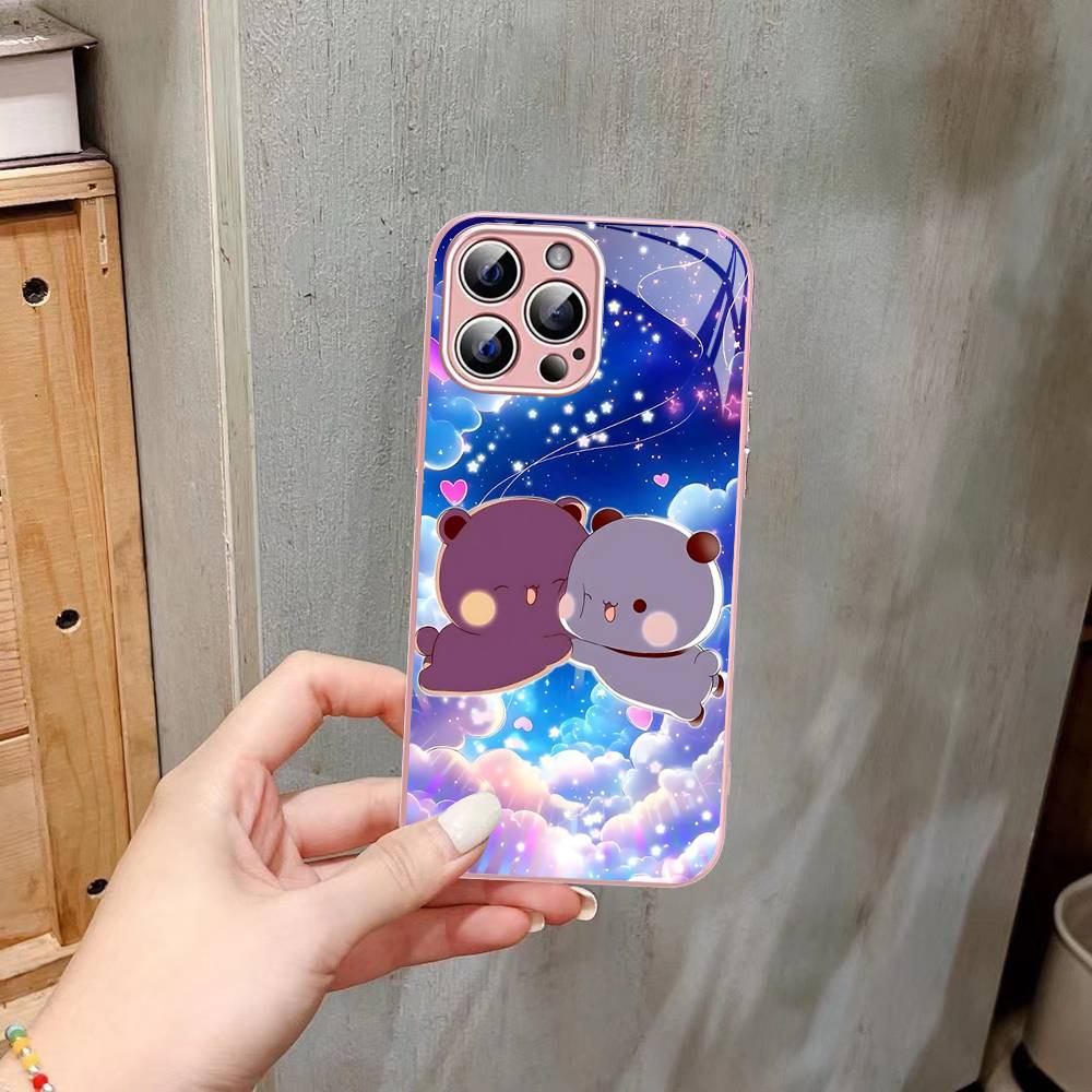 Cute Bubu Dudu Tempered Glass For Iphone 14 13 12 11 Pro Mini XS MAX 14Plus X XS XR Cover