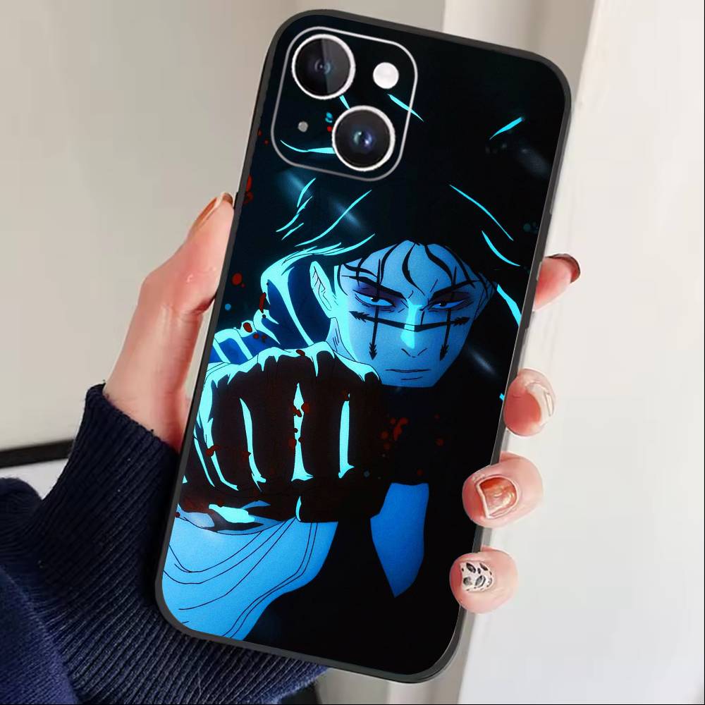 Jujut-su I-Ichiji H-Kaisen Phone Case For iPhone 16,15,14,13,12,17,Pro Max,Plus Silicone Black Case