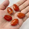 2pcs 20x30mm Natural Crystal Gem Mineral Stone Pendant Charm For Making Necklace Earrings Jewelry Silver Color Border