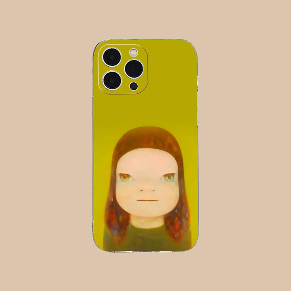 Anime Yoshitomo Nara Phone Case for iPhone 17 16 15 14 13 12 11 X XR XS Air Pro Max Plus Mini Clear Colorful Cover Luxury Pretty
