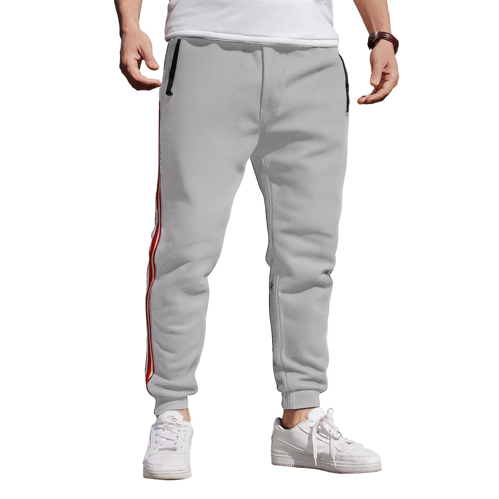 

Мужские свободные спортивные штаны в стиле колор-блок, мужские повседневные модные спортивные штаны XL светло-серый