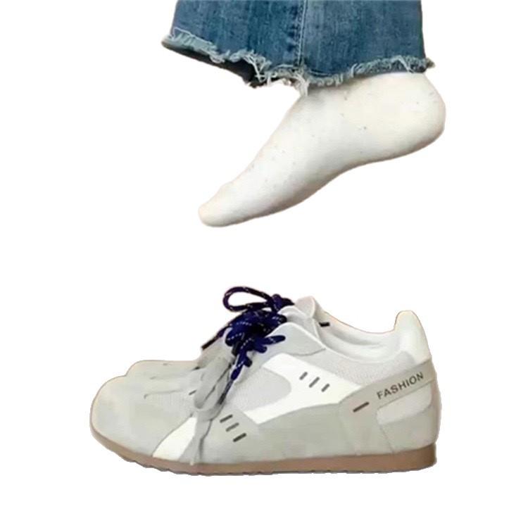 Ugly cute German training shoes women's 2025 spring and summer new mesh breathable board shoes fashionable versatile casual flat-soled Forrest Gump sh