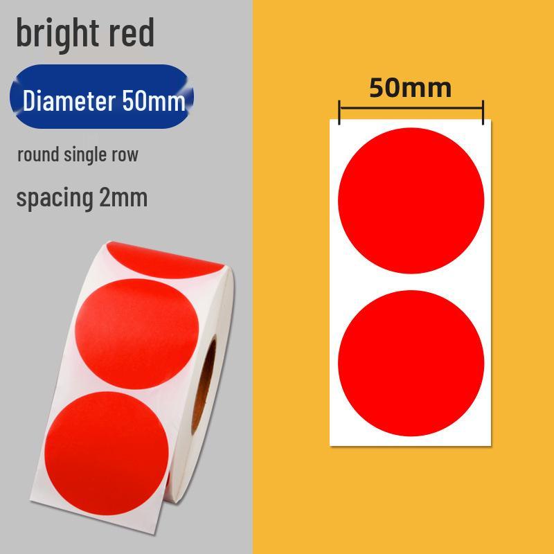 Color Coated Self-Adhesive Barcode Label Paper - Round Stickers In Various Sizes