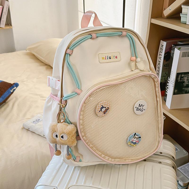Японский универсальный высокоценный рюкзак для дофамина, женский, милый, сумка для боли, сладкий и свежий, портативный, для путешествий, нишевый рюкзак single bag will send a badge.