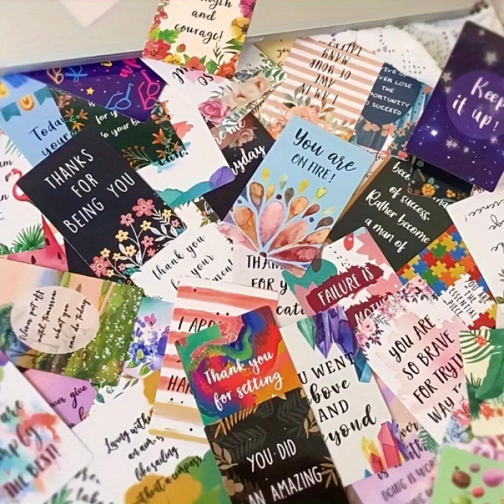 72 st/paket inspirerande gratulationskort - positiv energi, motiverande citat från elever, och alla tillfällen - perfekt för