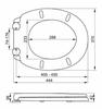 White Dp Hinges for Toilet Seat Soft Close Detachable