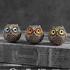 Realistic Owl Figurine Beads Lucky Owl Owl Ornament Energy Owl Mini Statue  Desktop Decoration