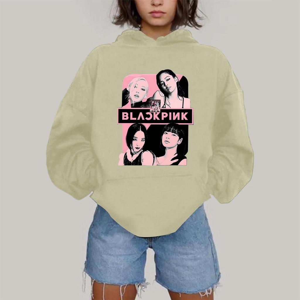 Damen Modisches Lässiges Kapuzen-Langarm-Sweatshirt mit Aufdruck