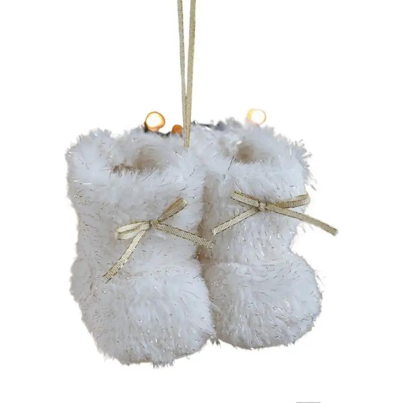Santa Claus Boots Ornaments Hanging Decorative Ornament Santa Decor Party Pendant Home Claus Christmas A1D6