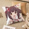 Cat Girl Cute N-NekoparaS Pillow Case Anti-dustmite Invisible zipper Sofa Bed