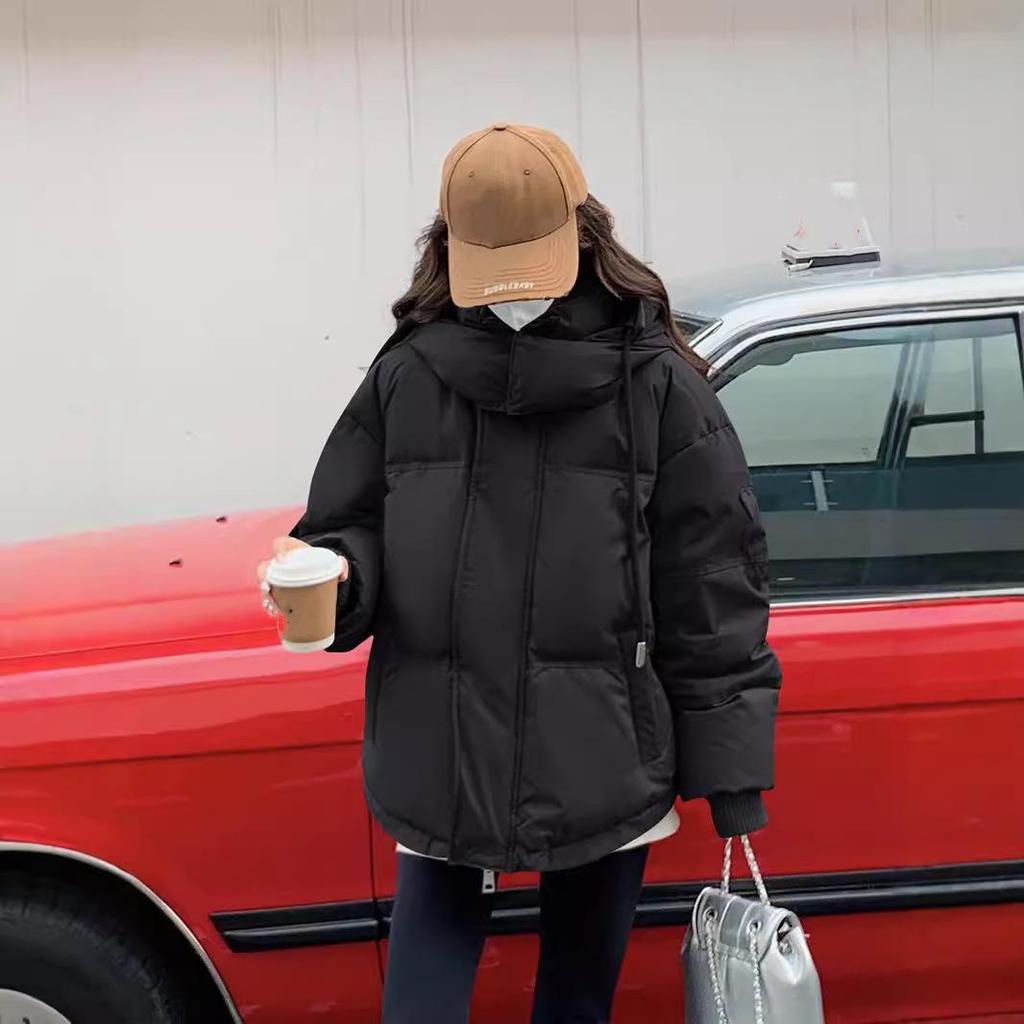Winter Korean Version of The Gray Love Short Down Cotton-padded Jacket Student Large Size Cotton-padded Jacket Women's Bread Jacket