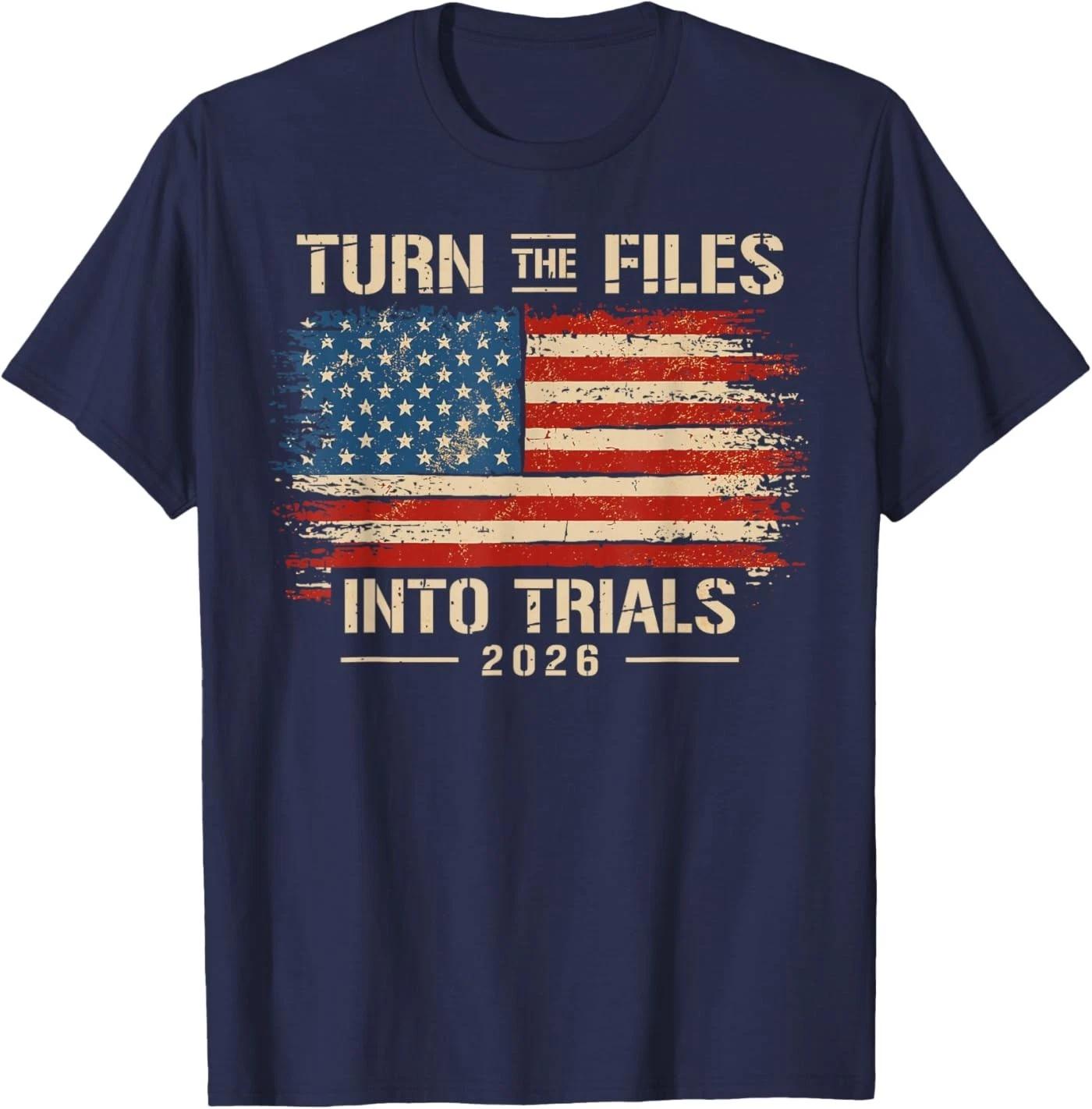 Turn The Files Into The Trials US Flag T-Shirt XL