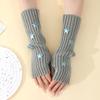 1Pair Women Winter Warm Y2K Outdoor Activities Cycling Riding Arm Cover