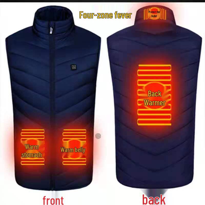 Men's USB-Charged Multi-Zone Intelligent Heating Vest - Constant Temperature