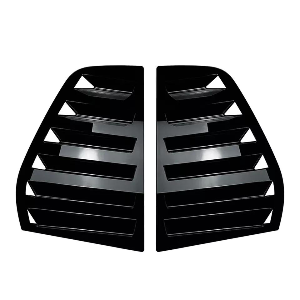 

For VW Golf MK5 2004-2008 GTI R32 Car Rear Louver Window Side Shutter Cover Trim Sticker Vent Scoop ABS Carbon Fiber Accessories Gloss Black