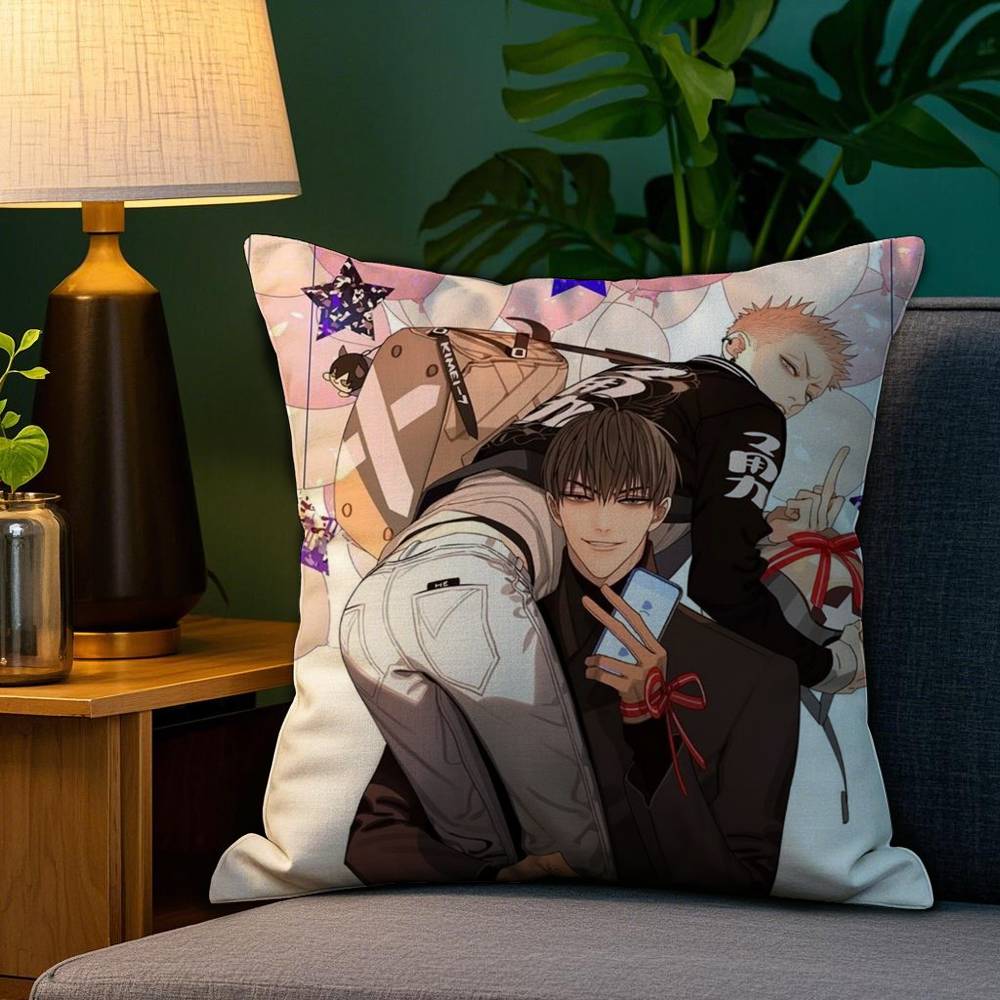 BL 19 Days C-Comics Pillow Case Plush Fabric Soft Double Sided Print Sofa Cushion Cover Throw Pillow Covers