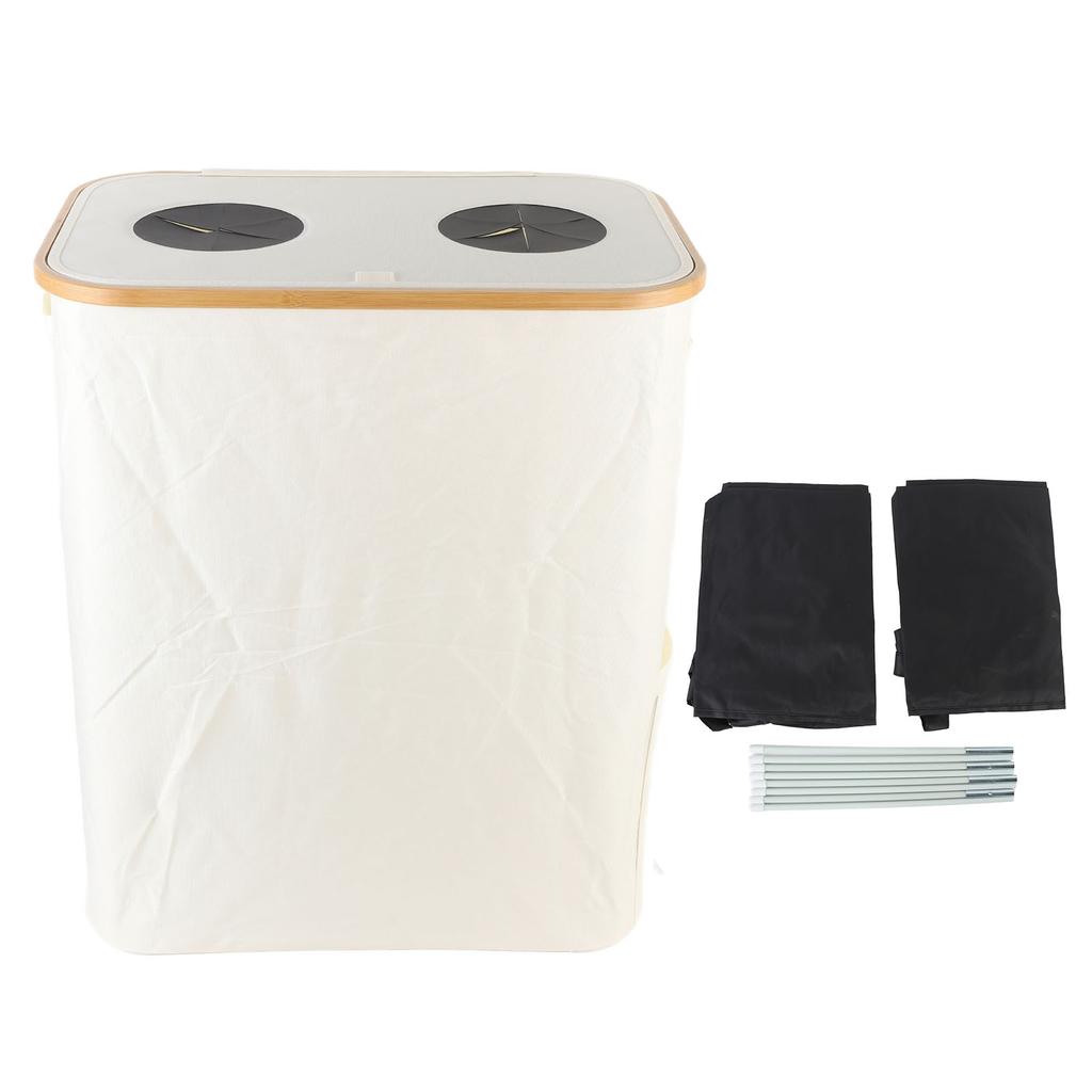 Recycling Bin Storage Reusable Double Inner Bag Foldable Recycling Storage Collection Container with