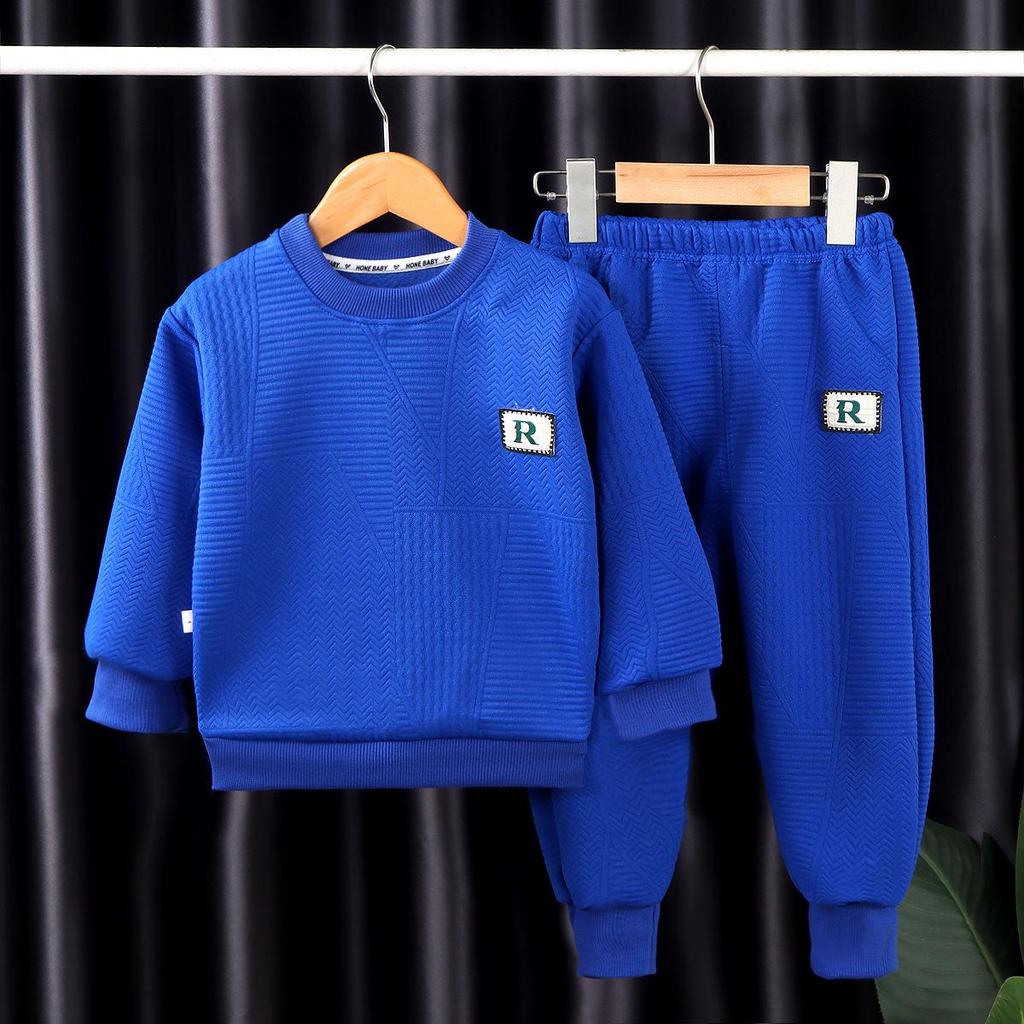 Elegante set felpa coreana primavera/autunno 2025 per ragazzi e ragazze