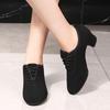 Women's Professional Latin Dance Shoes with Mid-High Heel and Soft Sole for Ballroom, Teacher Training, and Square Dancing.