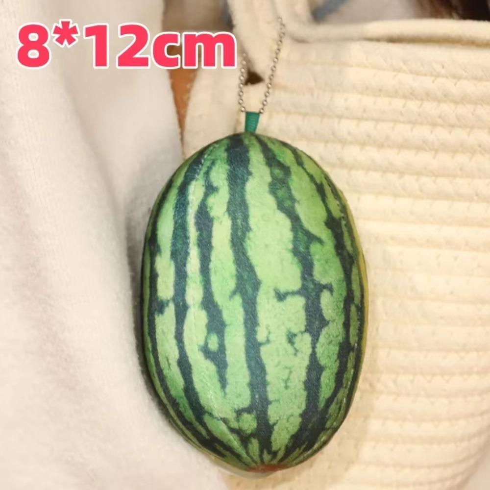 

Funny 3D Simulation Watermelon Doll Soft Cotton Round Oval Stuffed Pillow Realistic Fruit Birthday Gift