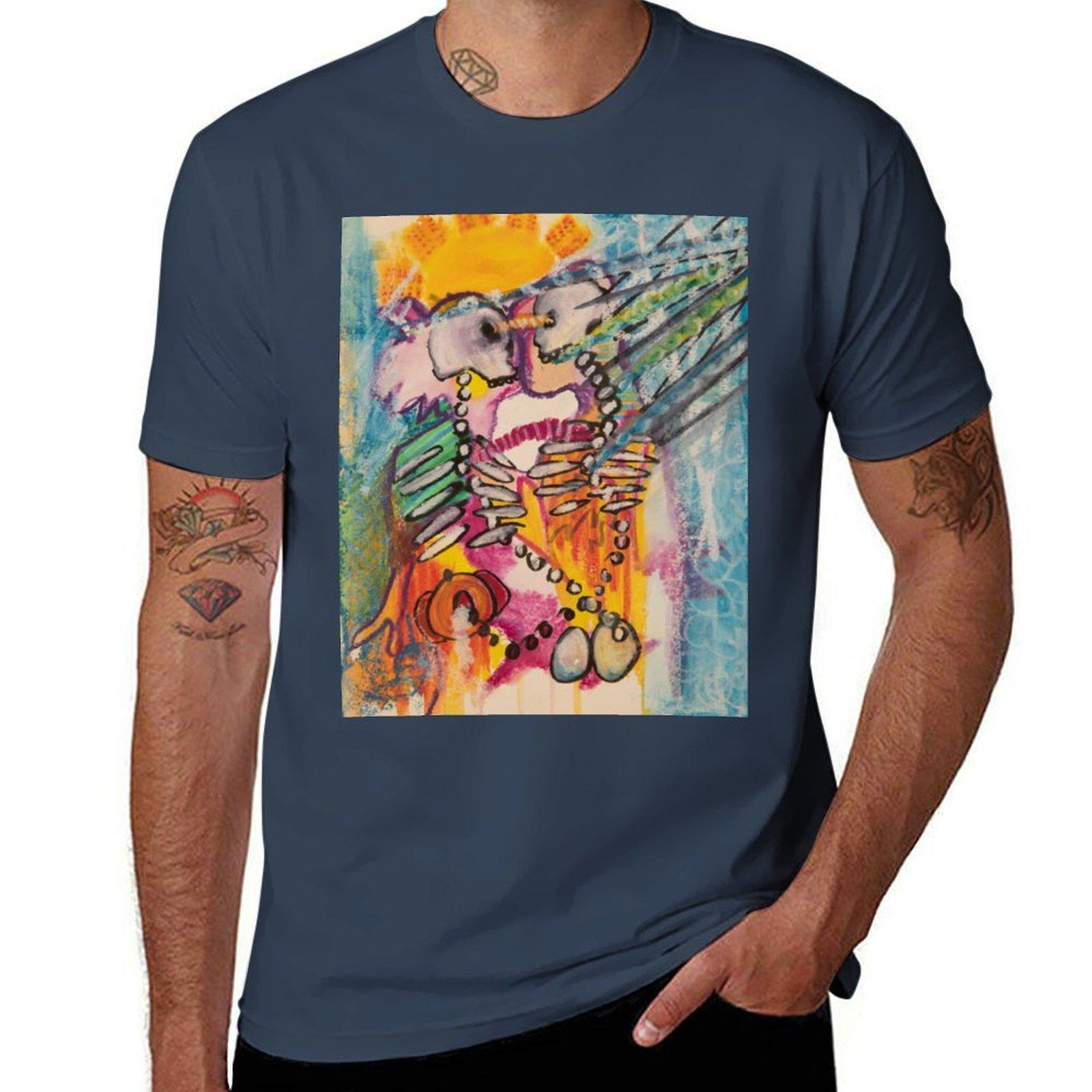 The Lovers Tshirt Simple Line Art Print Tee S