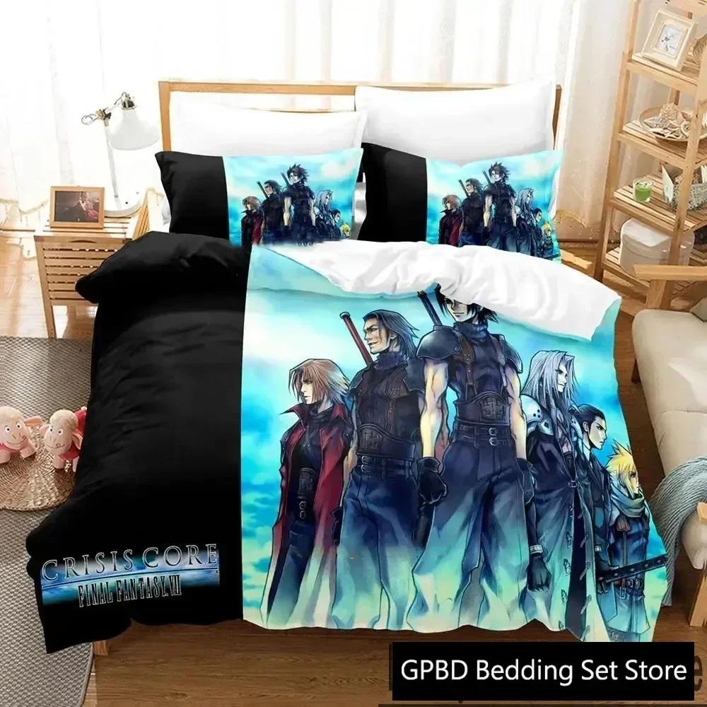 3D Print Game Crisis Core Final Fantasy Vii Bedding Set Boys Girls Twin Queen King Size Duvet Cover Pillowcase Bed Boys Adult