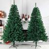 Green Artificial Christmas Tree PVC Encrypted Design Simulation Artificial Fir Tree Christmas Atmosphere Metal Stand