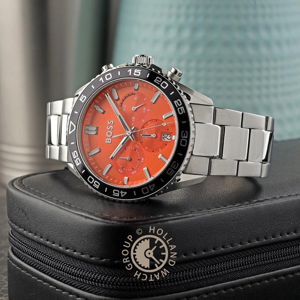 BOSS Runner Orange Dial Stainless steel Men's Quartz Watch 1514162