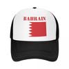 Custom Classic Unisex Bahrain Flag Trucker Hat Adult Adjustable Baseball Cap for Unisex Women Hip Hop Dad Hat