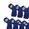 9 Pieces Golf , Head Cover 49,PW,SW,AW Long Neck Waterproof PU Leather Brands Accessories