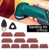 77pcs Grinding Triangle Oscillating Sandpaper Triangular Sanding Pad Hook Loop 60/80/120/180/240 Grit For Multitool
