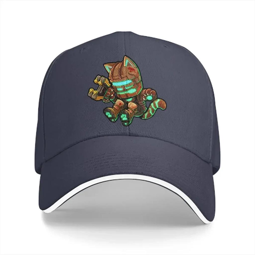 Washed Mens Baseball Cap Kittyy Isaac Clarke Trucker Snapback Caps Dad Hat Dead Space Golf Hats