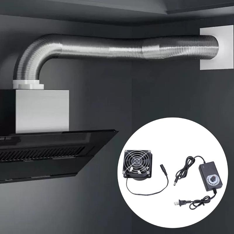 Multifunktionales 80mm DC12V Abluftventilator-Kit für effiziente Wärmeableitung in Elektronik- und Bastelräumen