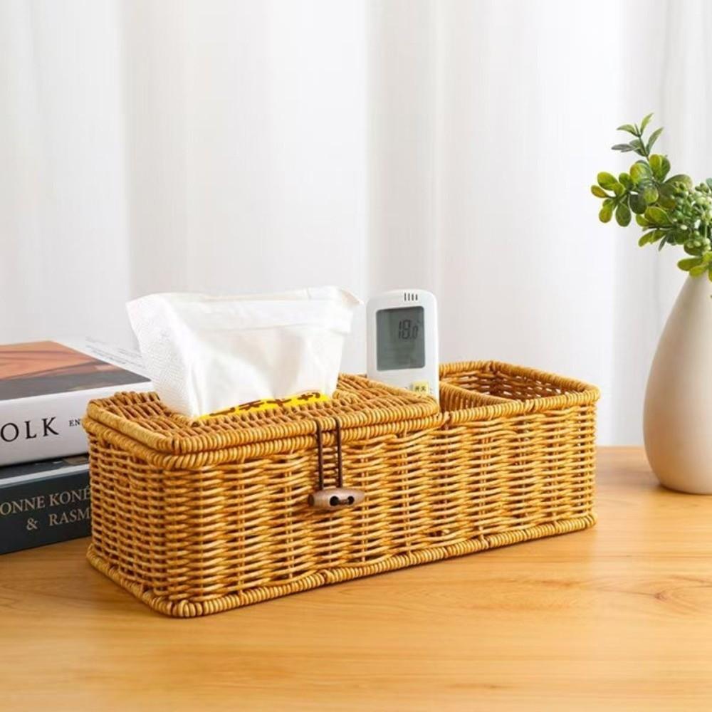 Multifunctional Imitation Vine Tissue Box Breathable Remote Control Storage Box Restaurant