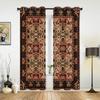 Indian Bohemia Flower Curtains for Bedroom Living Room Window Curtain Treatments Blinds Kitchen Home Decor Drapes