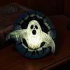 Resin Ghost Spooky Decor Break Out The Wall Halloween Decoration, Light Up Desk Accessories Horror Statue for Haunted House, Holiday Home Decorative