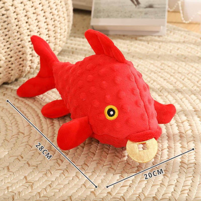 Plush Duck Dog Squeaky Toy, Soft Stuffed Chew Toy, Durable Interactive Toy for Small Medium Dogs Puppies