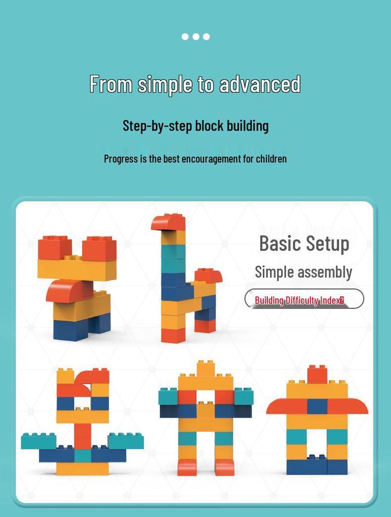 Large Particle Electric Gear Building Blocks - Educational Construction Toys for Children's Cognitive Development Age 3+