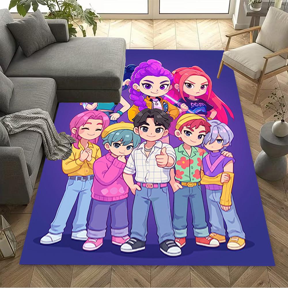 Future Fashion Warriors Area Rug Suitable for Bedrooms Foyer Dining Room Decorate Room Anti-slip Rug Decorate Offices