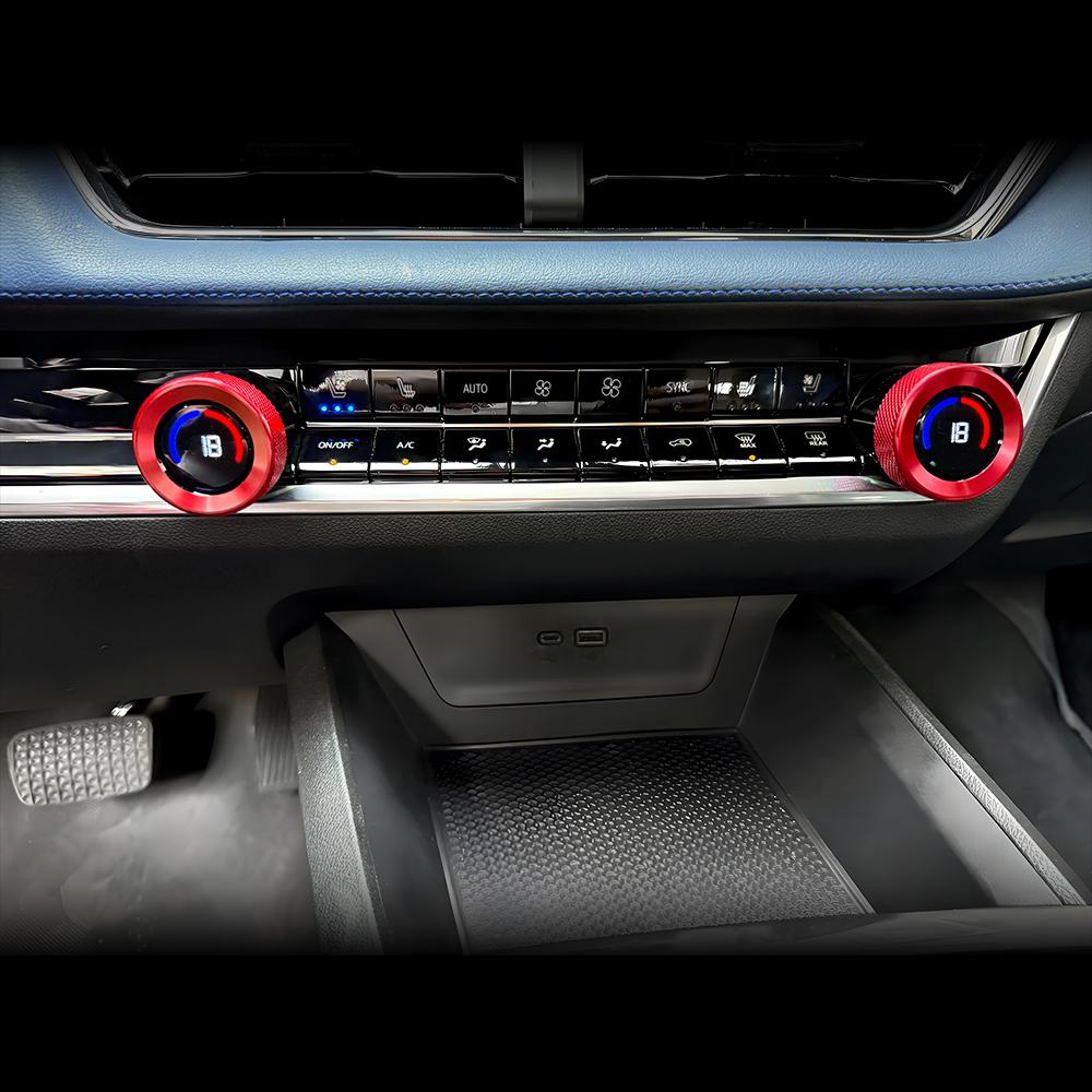 

2PCS Red Aluminum Alloy Air Conditioner Knob Ring Control Adjust Button Cover Trim For Chevrolet Equinox 2026 2026 Accessories