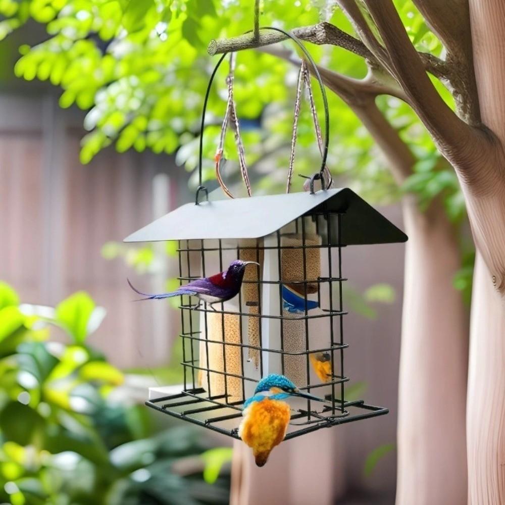 Rust Resistant Bird Feeding Station Weatherproof Suet Holder Food Dispenser  Backyard