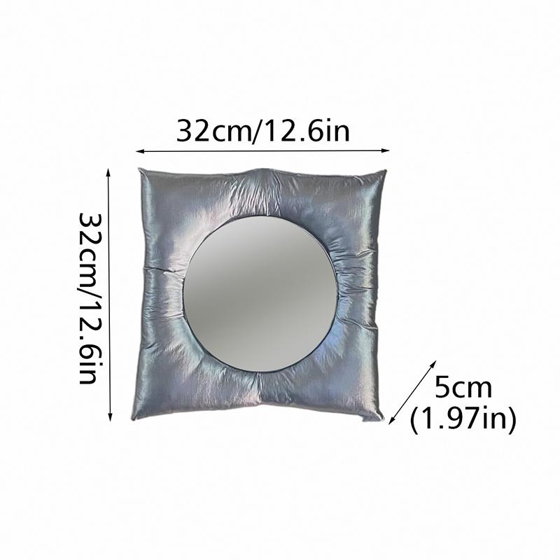 1PC Wall Hanging Mirror Bedroom Pillow Mirror INS Makeup Mirror Creative Square Modern Wall Mounted Mirrors Wall Decor Home