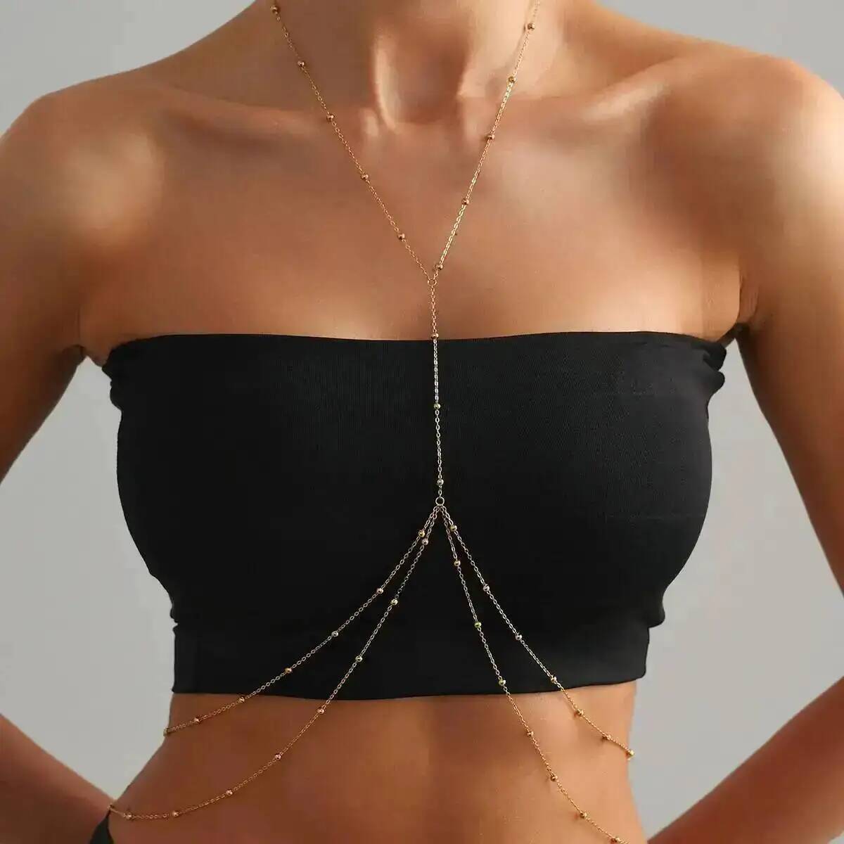 SHIXIN 2026 Fashion Simple Stainless Steel Beads Belly Chain Women Sexy Beach Belly Waist Chain Waterproof Bikinis Body Jewelry