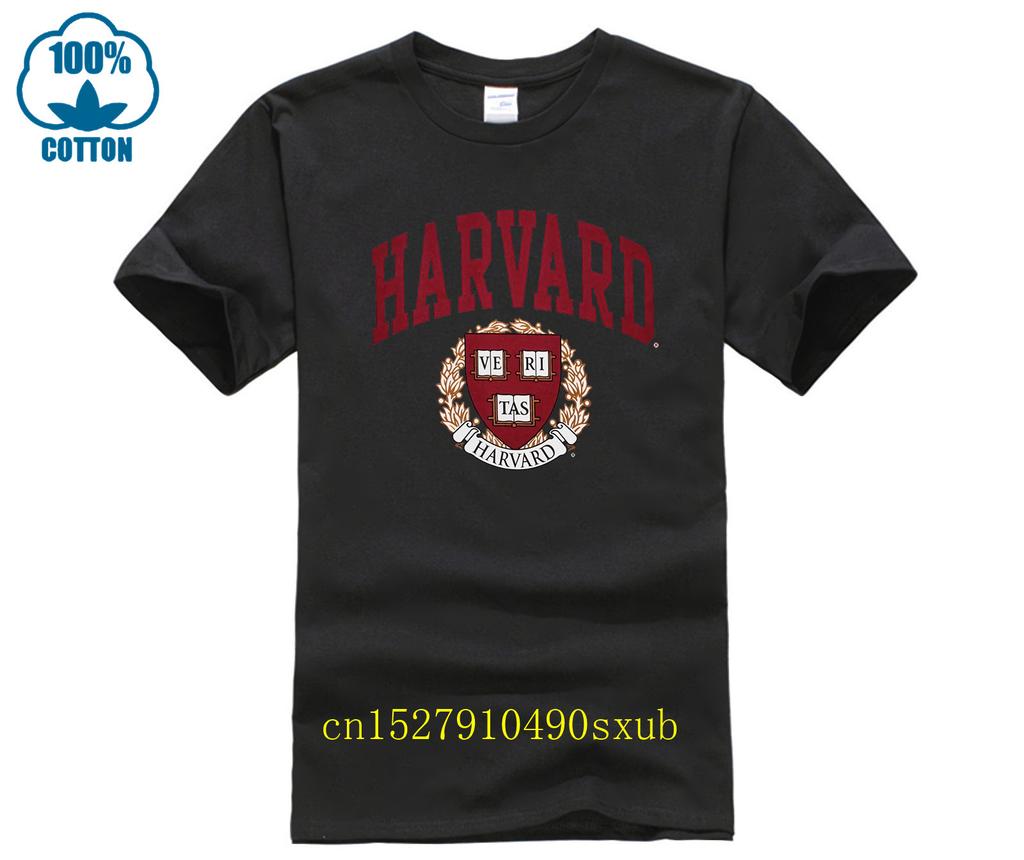 T-shirt Harvard per Adulti Bianca Manica Corta Maglietta Grafica Universitaria Per Uomini Donne